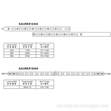 Rapier Loom Tapes for Saurer S350/S500